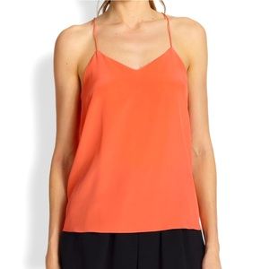Tibi 100% silk cami peach